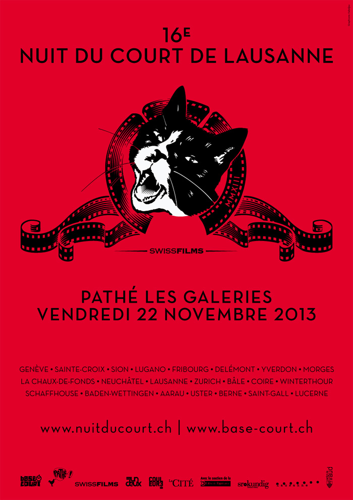 Affiche de la Nuit du Court de Lausanne 2013