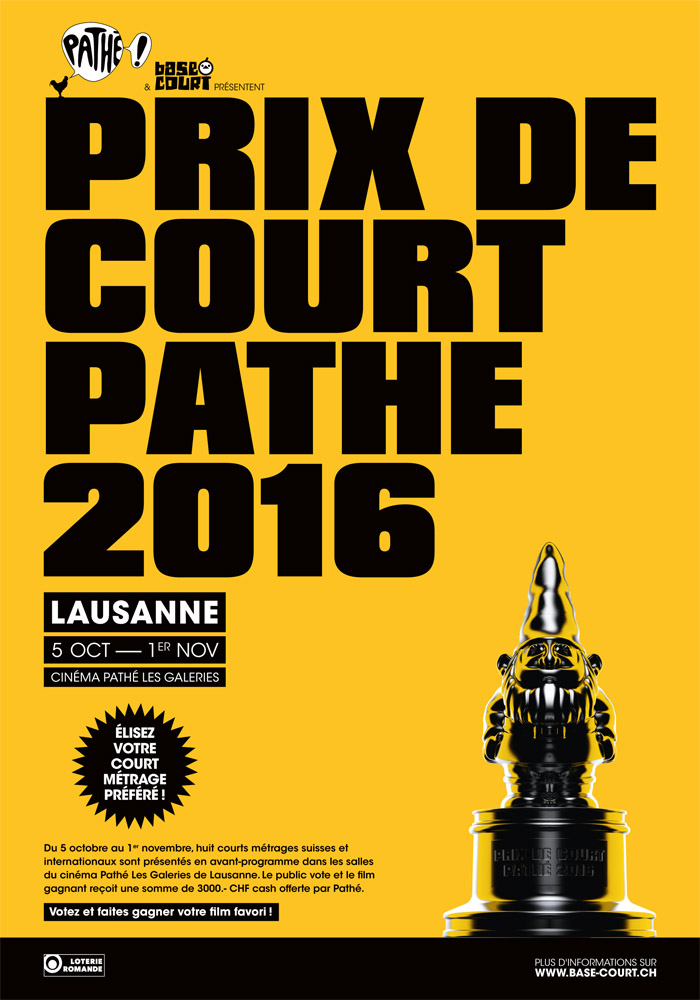 Affiche de Prix de Court Pathé 2016